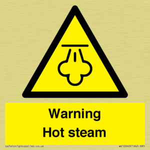 Warning Hot steam